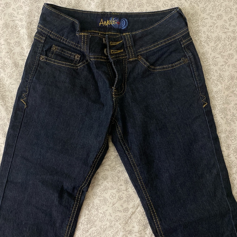 Dark Blue Indigo Angels Low Rise Jeans